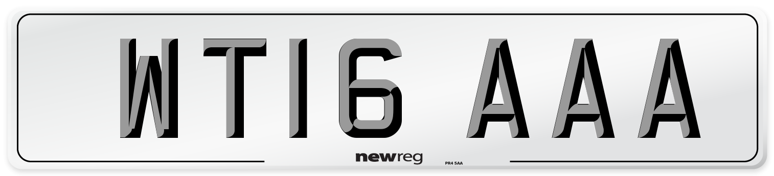 WT16 AAA Number Plate from New Reg